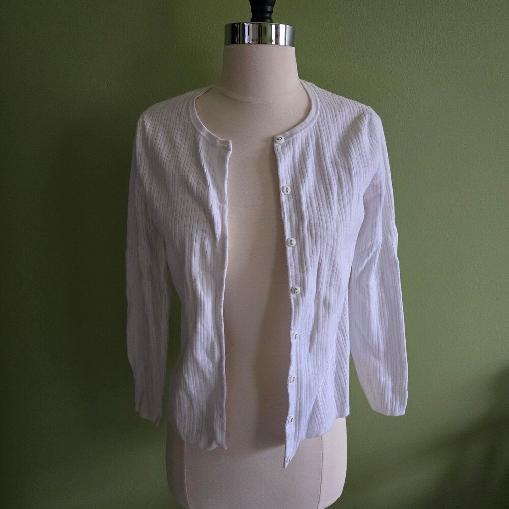Croft & Barrow White Sweater Size Small